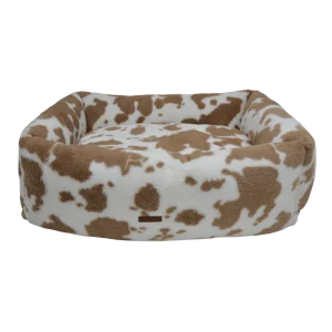 AB Classic Cow Plush Sofa wit-bruin