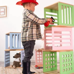 Houten speelgoed opbergkubus voor kinderen